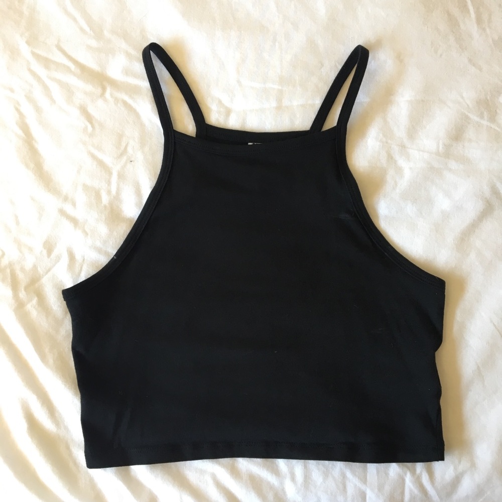 HIGH NECK TANK CROP TOP